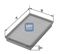 UFI Luftfilter 3024800 Filterindsats 35mm for TOYOTA