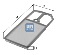 UFI Luftfilter 3018400 Filterindsats 32mm for VAG