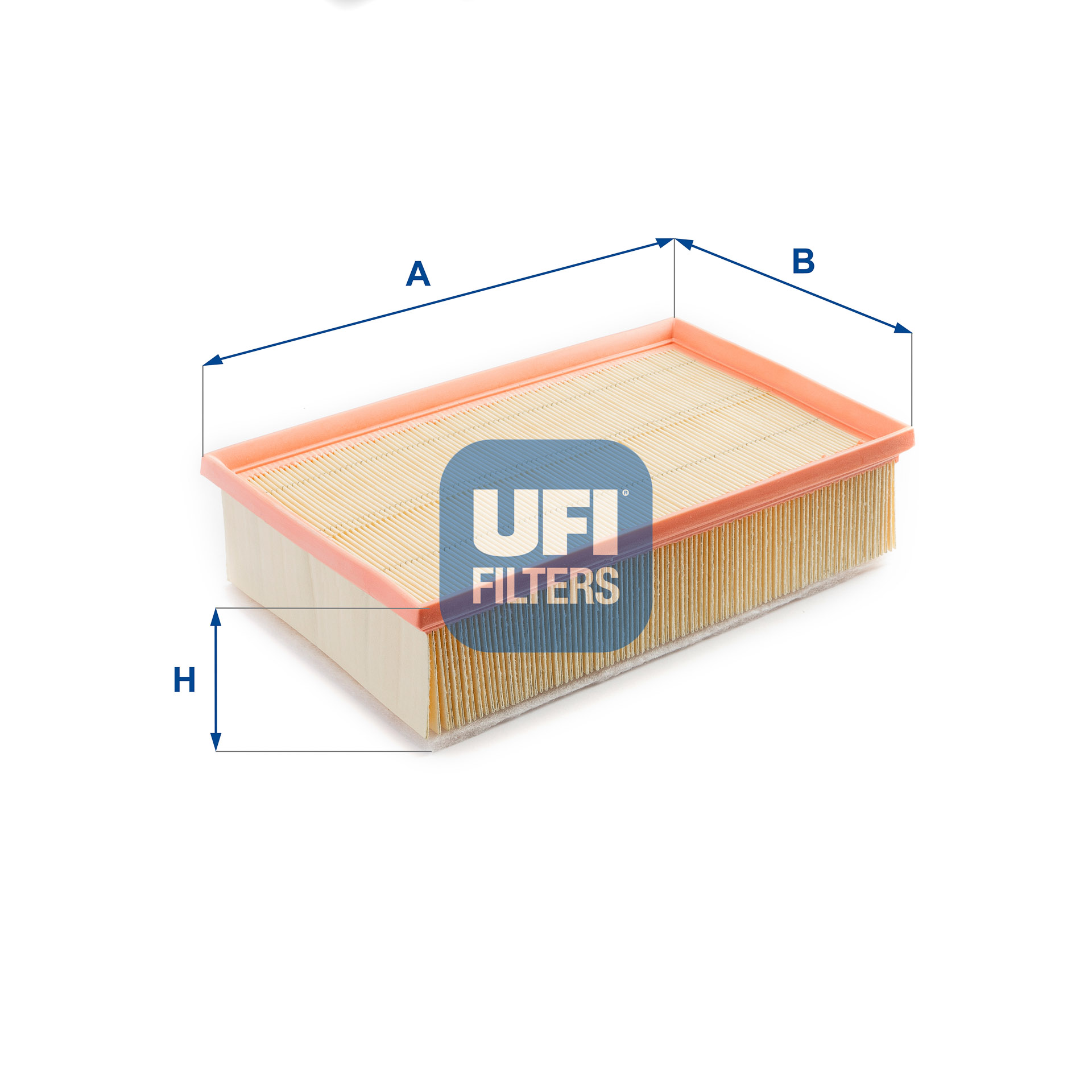 UFI Luftfilter 3058700 Filterindsats 80mm for VAG