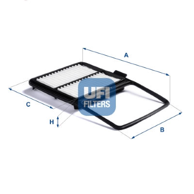 UFI Luftfilter 30a9700 Filterindsats 28mm for TOYOTA AMC