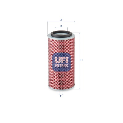 UFI Luftfilter 27.622.00 Filterindsats outer_diameter_mm_497|Yderdiameter [mm]|133 inner_diameter_1_mm_995|Inder diameter 1 [mm]|67 inner_diameter_2_m