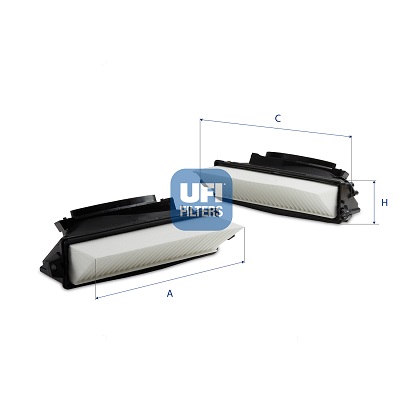 UFI Luftfilter 30e5700 Filterindsats outer_diameter_mm_497|Yderdiameter [mm]|243 inner_diameter_2_mm_996|Indvendig diameter 2 [mm]|306 97mm for MERCE