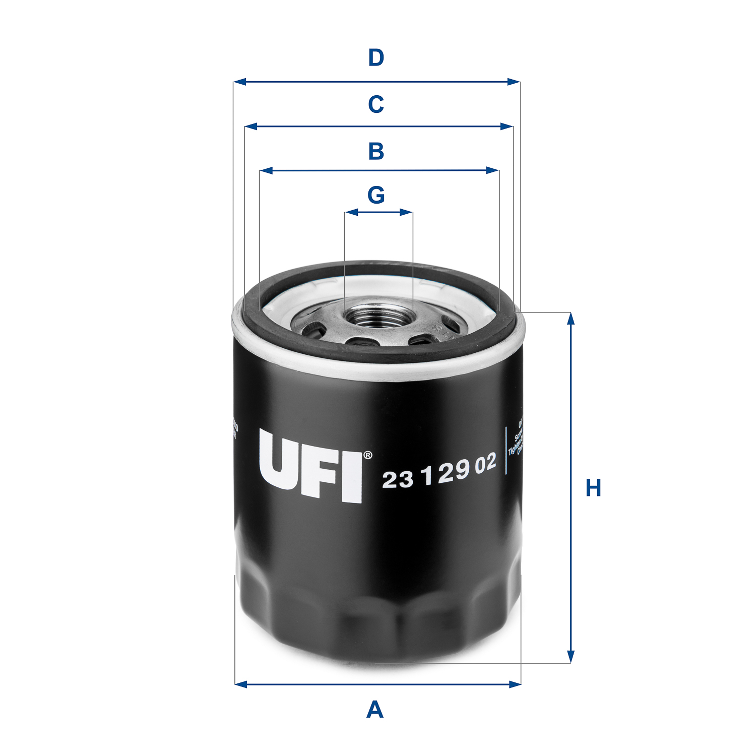 UFI Oliefilter 2312902 Påskruet 79mm M 18 X 1,5 for GENERAL MOTORS OPEL SAAB FORD FIAT DAEWOO CITROËN VAUXHALL ROVER