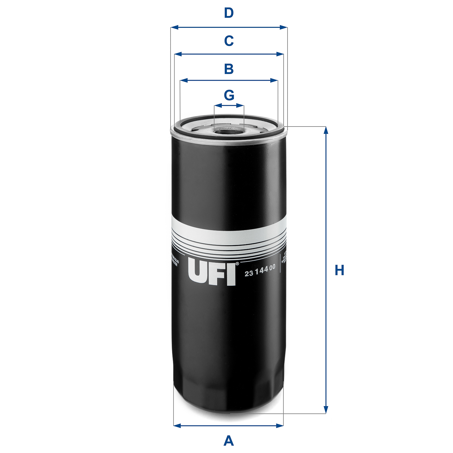 UFI 2314400 108mm for VOLVO FORD IVECO IRISBUS RENAULT RENAULT TRUCKS MAN