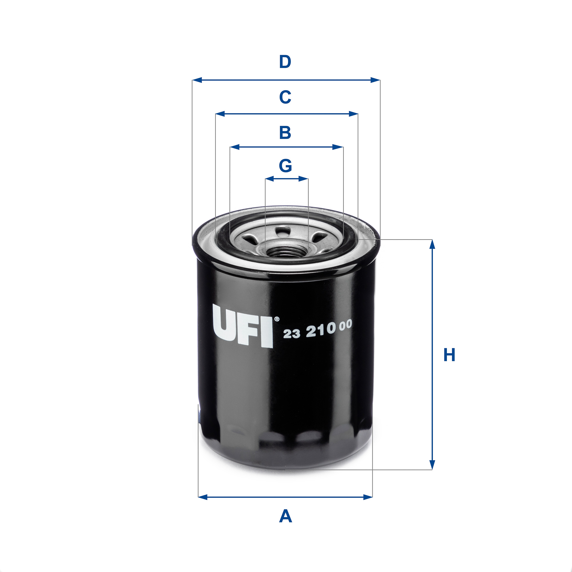 UFI Oliefilter 2321000 Påskruet 90mm 3/4-16 UNF for SUZUKI
