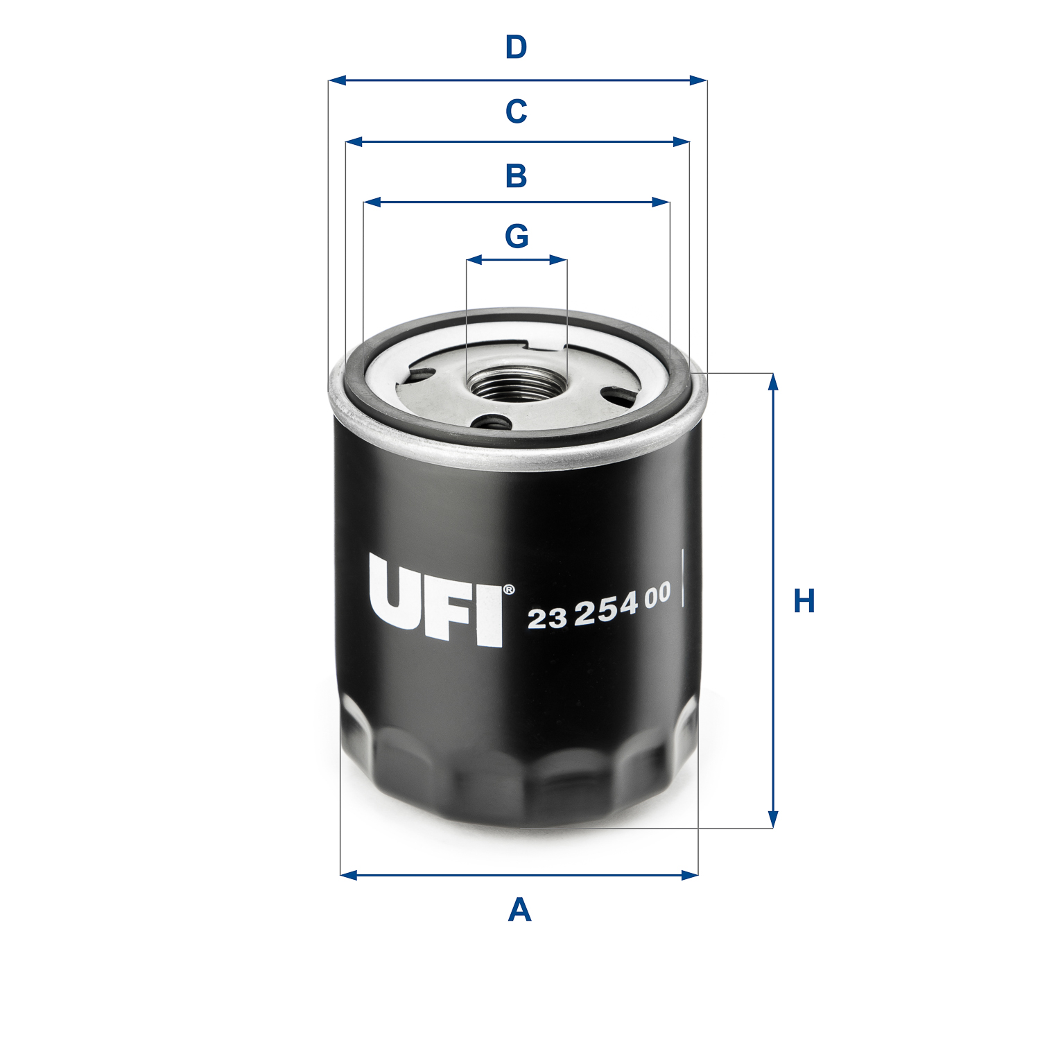 UFI Oliefilter 2325400 Påskruet 93mm 13/16-16 UNF for ROVER LAND ROVER