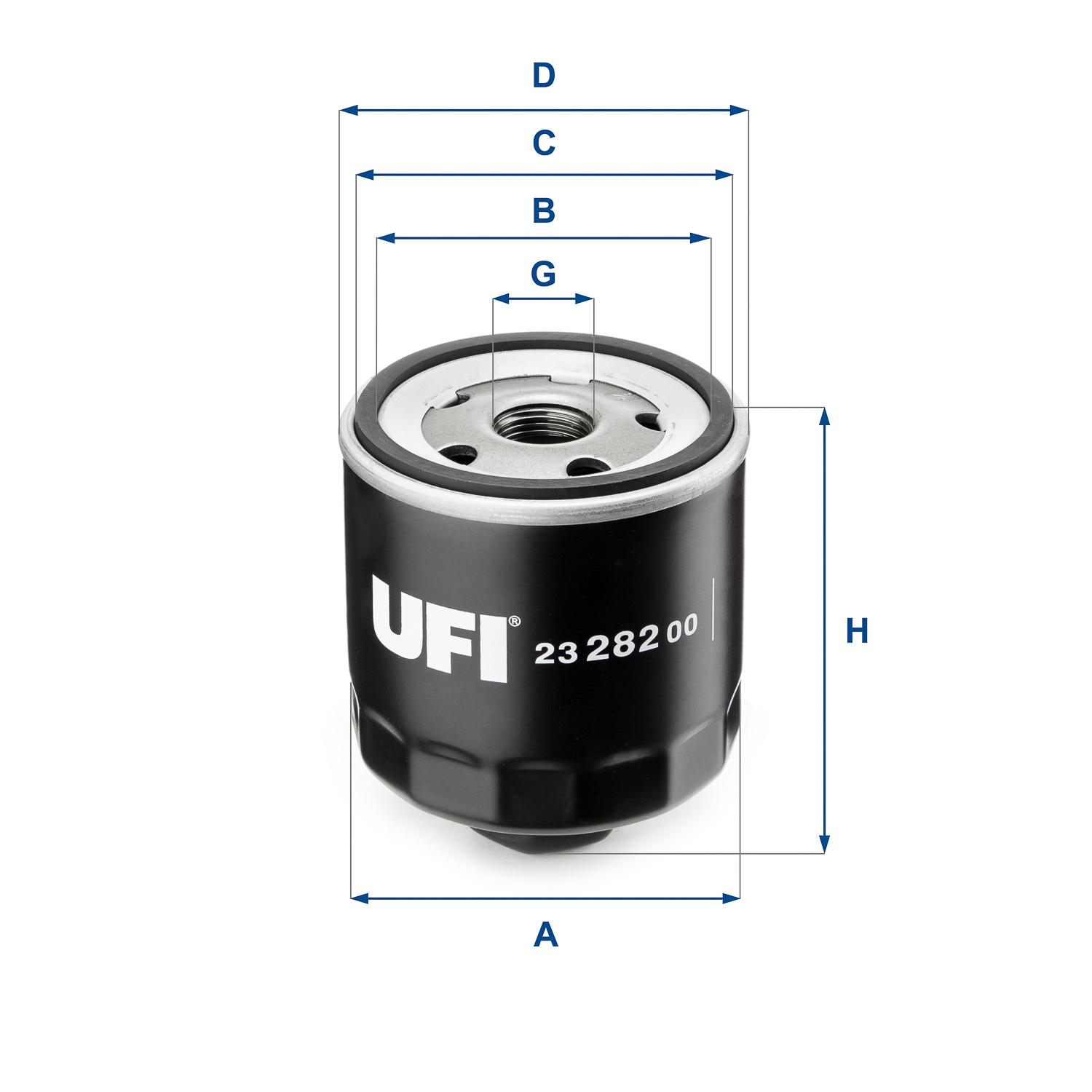 UFI Oliefilter 2328200 Påskruet 92mm 3/4-16 UNF for MZ VAG CITROËN