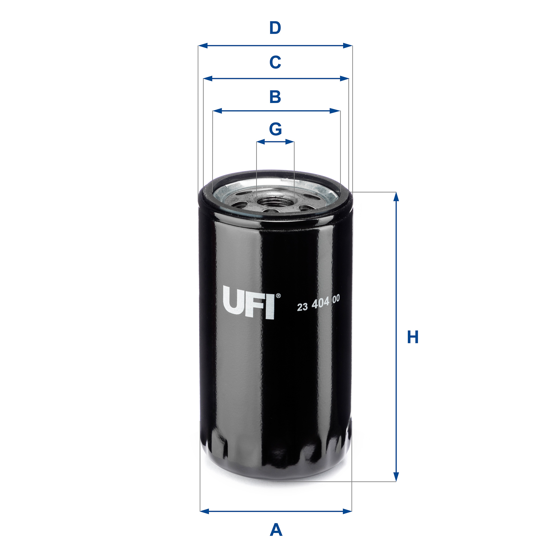 UFI Oliefilter 2340400 Påskruet 170mm 3/4-16 UNF for VAG