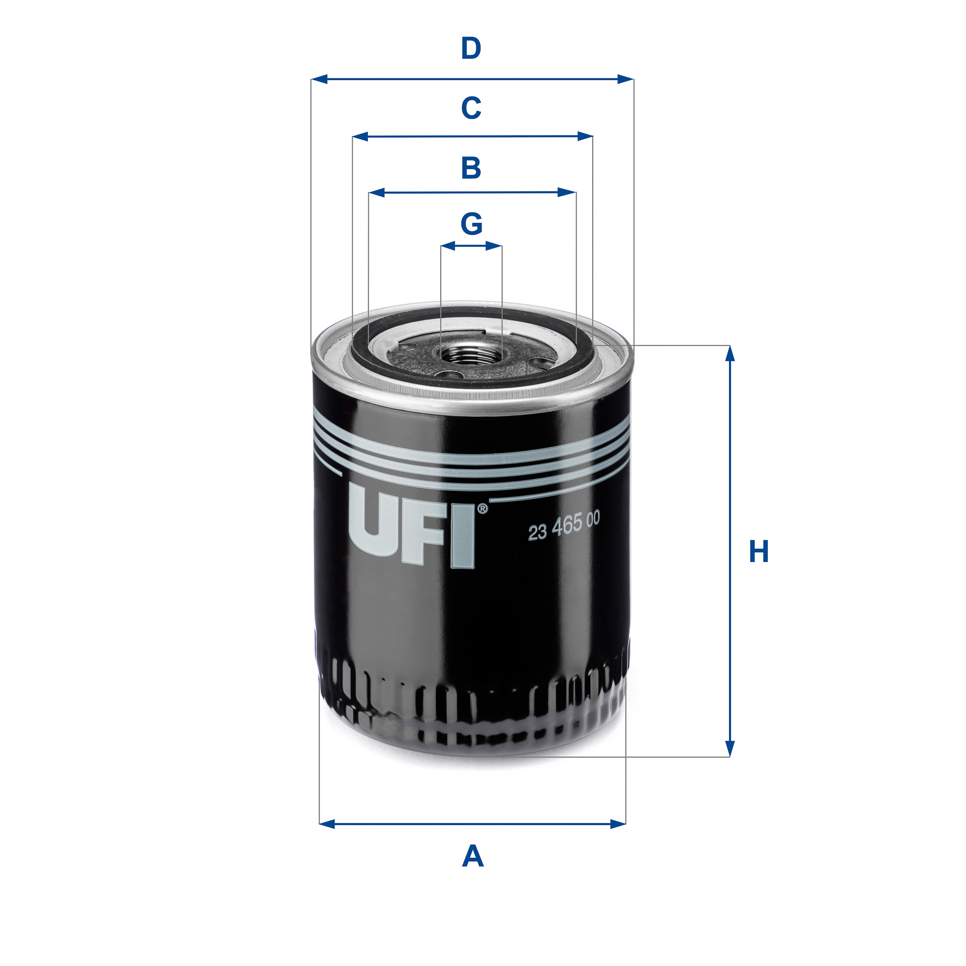 UFI Oliefilter 2346500 Påskruet 115mm 3/4-16 UNF for VAG