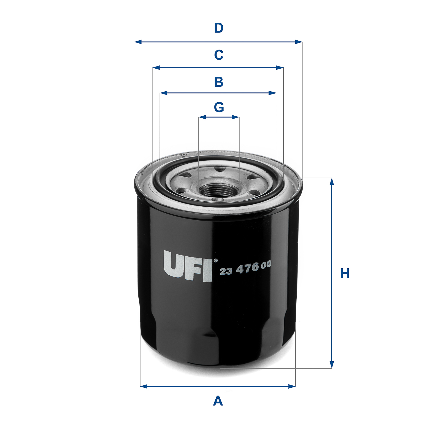 UFI Oliefilter 2347600 Påskruet 99mm M 24 X 1,5 for TOYOTA