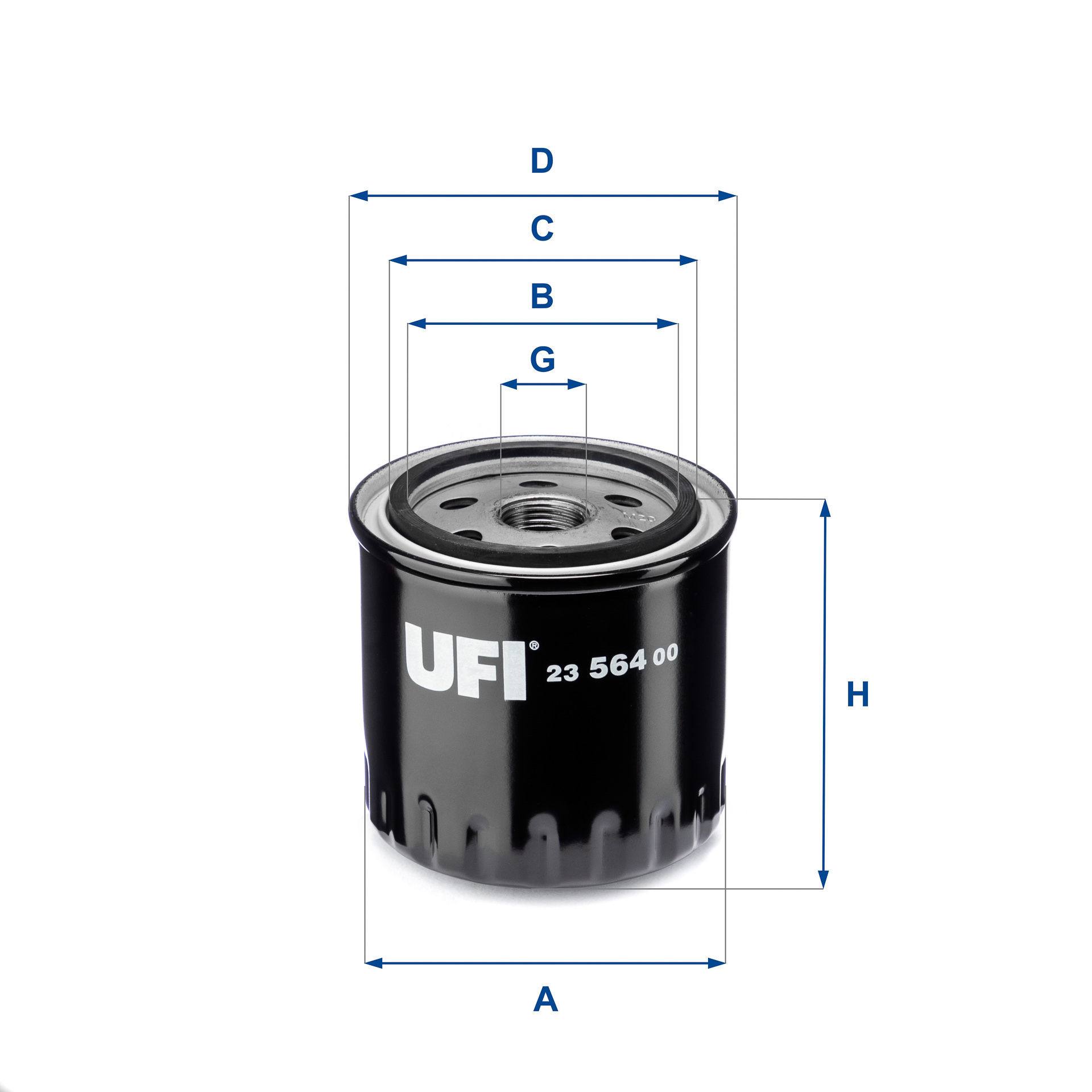 UFI Oliefilter 2356400 Påskruet 89mm M 20 X 1,5 for SUZUKI RENAULT NISSAN
