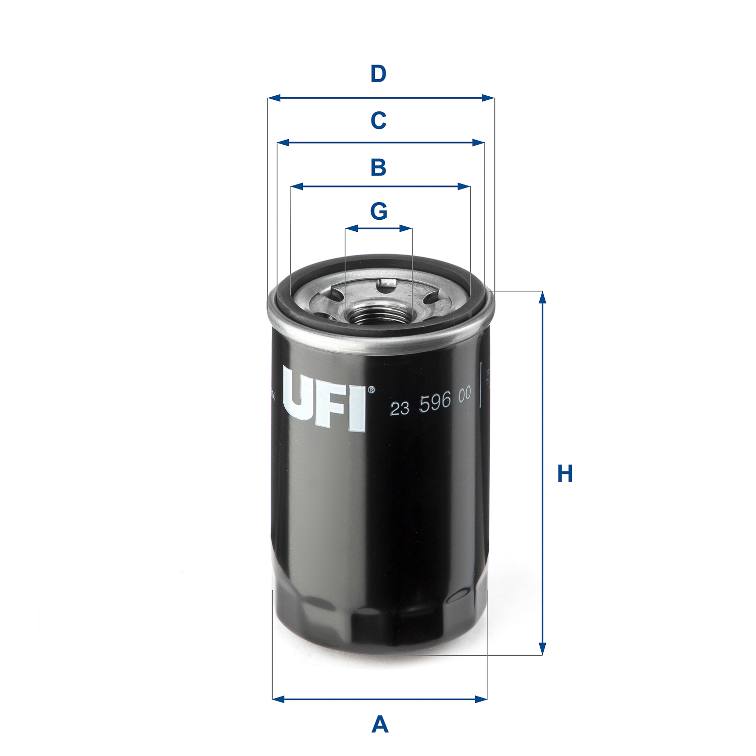 UFI Oliefilter 2359600 Påskruet 105mm M 20 X 1,5 for FIAT