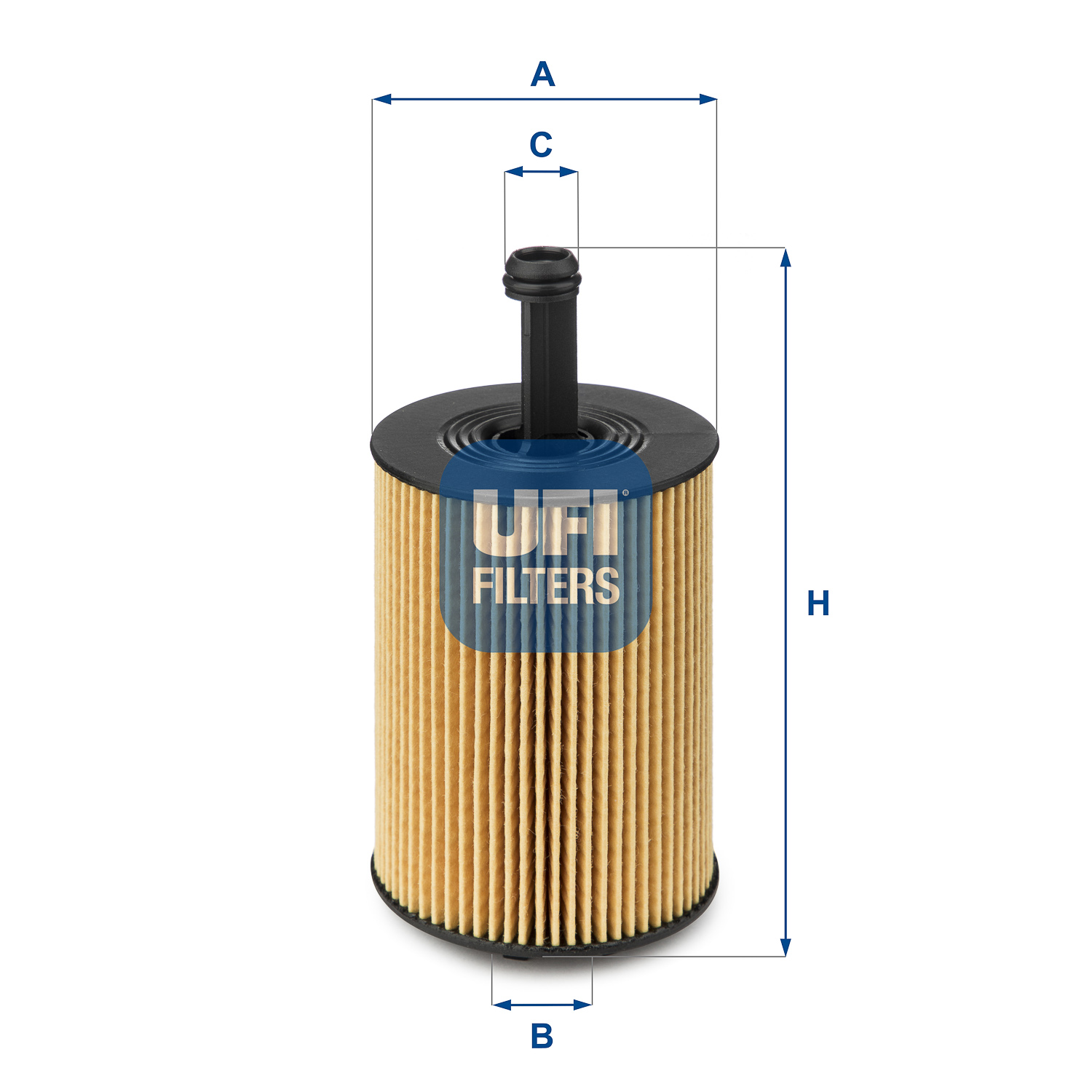 UFI Oliefilter 2502300 Filterindsats height_mm_209|Højde [mm]|141 outer_diameter_mm_497|Yderdiameter [mm]|71 inner_diameter_1_mm_995|Inder diameter 1