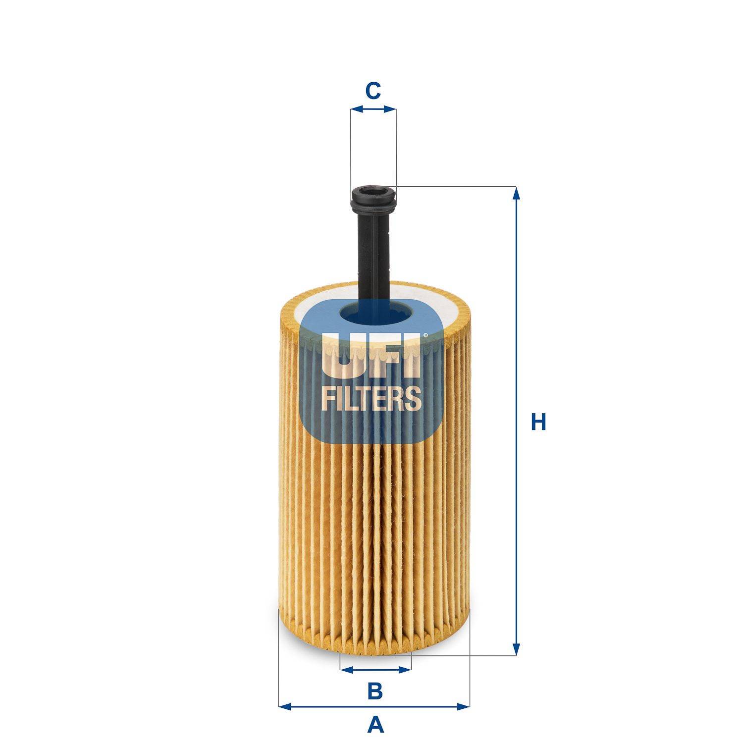 UFI Oliefilter 2503200 Filterindsats height_mm_209|Højde [mm]|141 outer_diameter_mm_497|Yderdiameter [mm]|59 inner_diameter_1_mm_995|Inder diameter 1