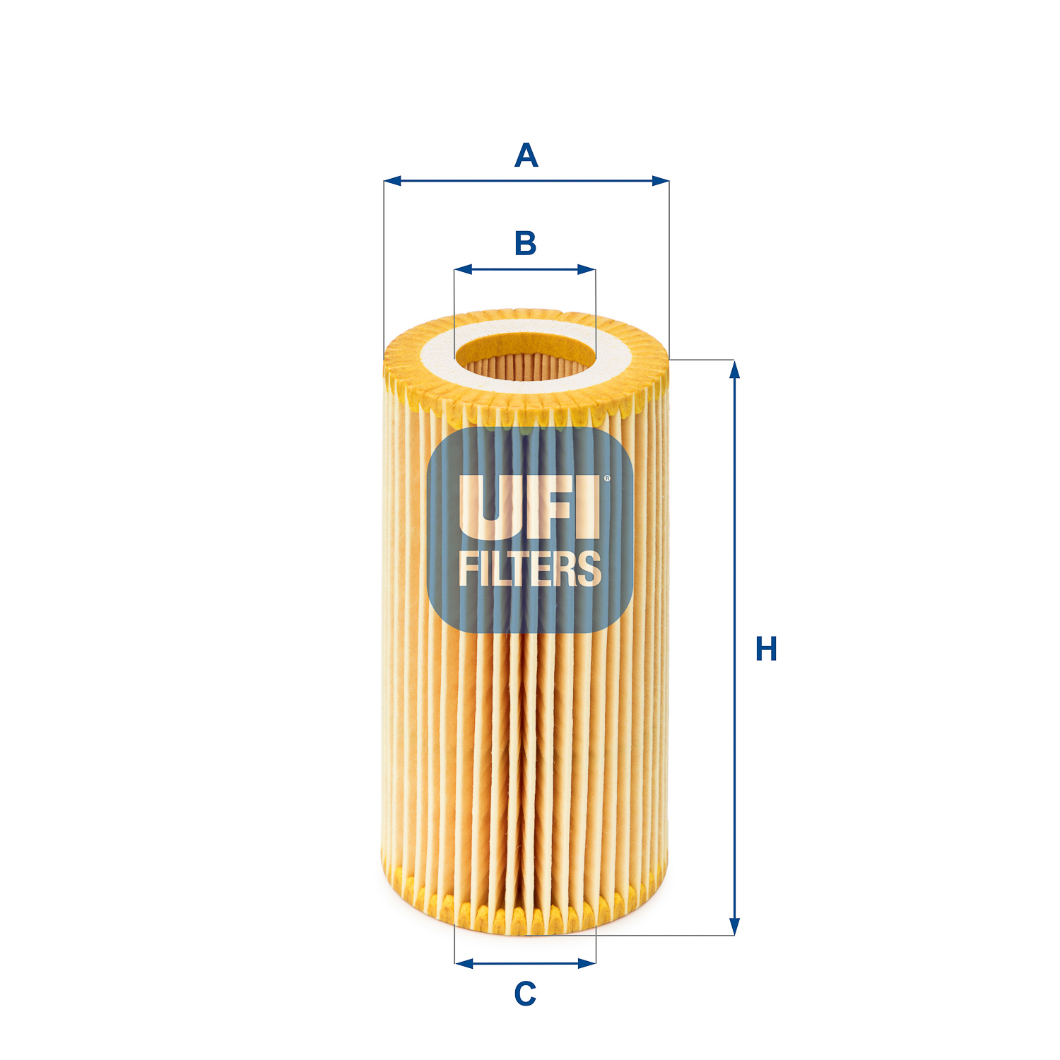 UFI Oliefilter 2503900 Filterindsats height_mm_209|Højde [mm]|125 outer_diameter_mm_497|Yderdiameter [mm]|64 inner_diameter_1_mm_995|Inder diameter 1