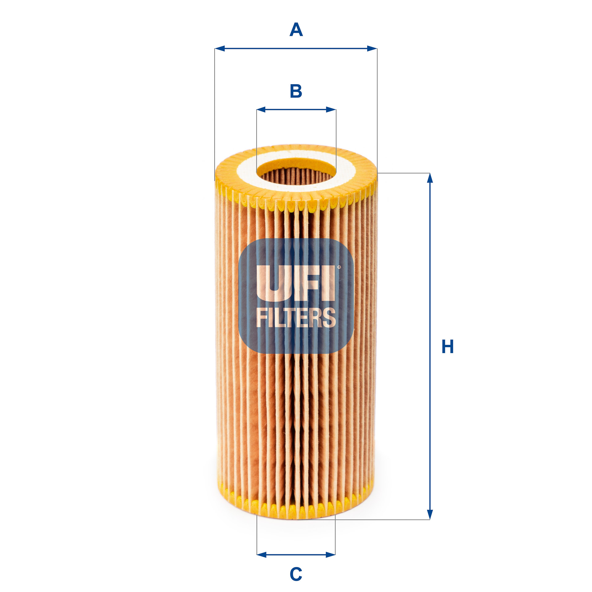 UFI Oliefilter 2504100 Filterindsats height_mm_209|Højde [mm]|135 outer_diameter_mm_497|Yderdiameter [mm]|64 inner_diameter_1_mm_995|Inder diameter 1