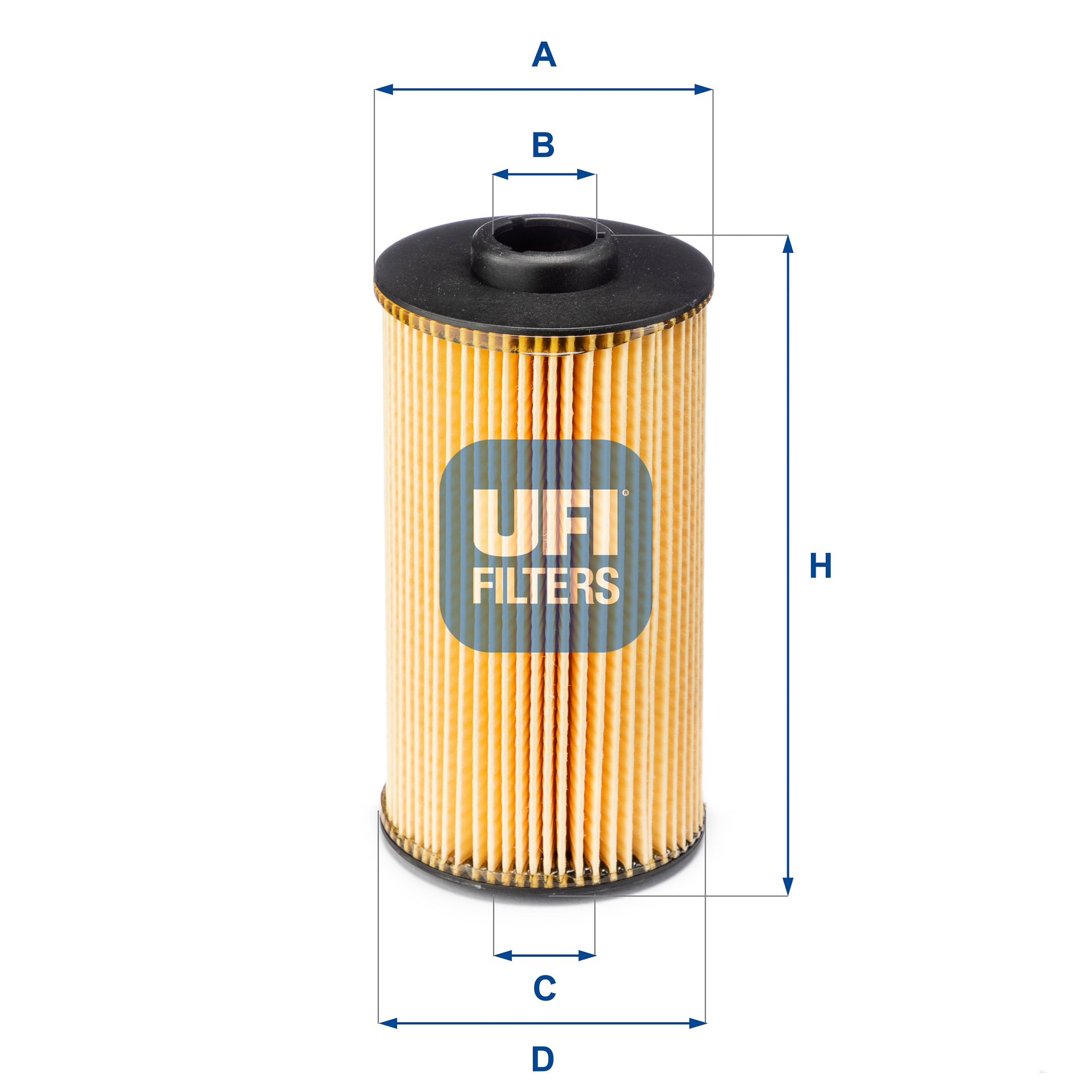UFI Oliefilter 2503800 Filterindsats height_mm_209|Højde [mm]|160 outer_diameter_mm_497|Yderdiameter [mm]|80 outer_diameter_1_mm_978|Yderdiameter 1 [m