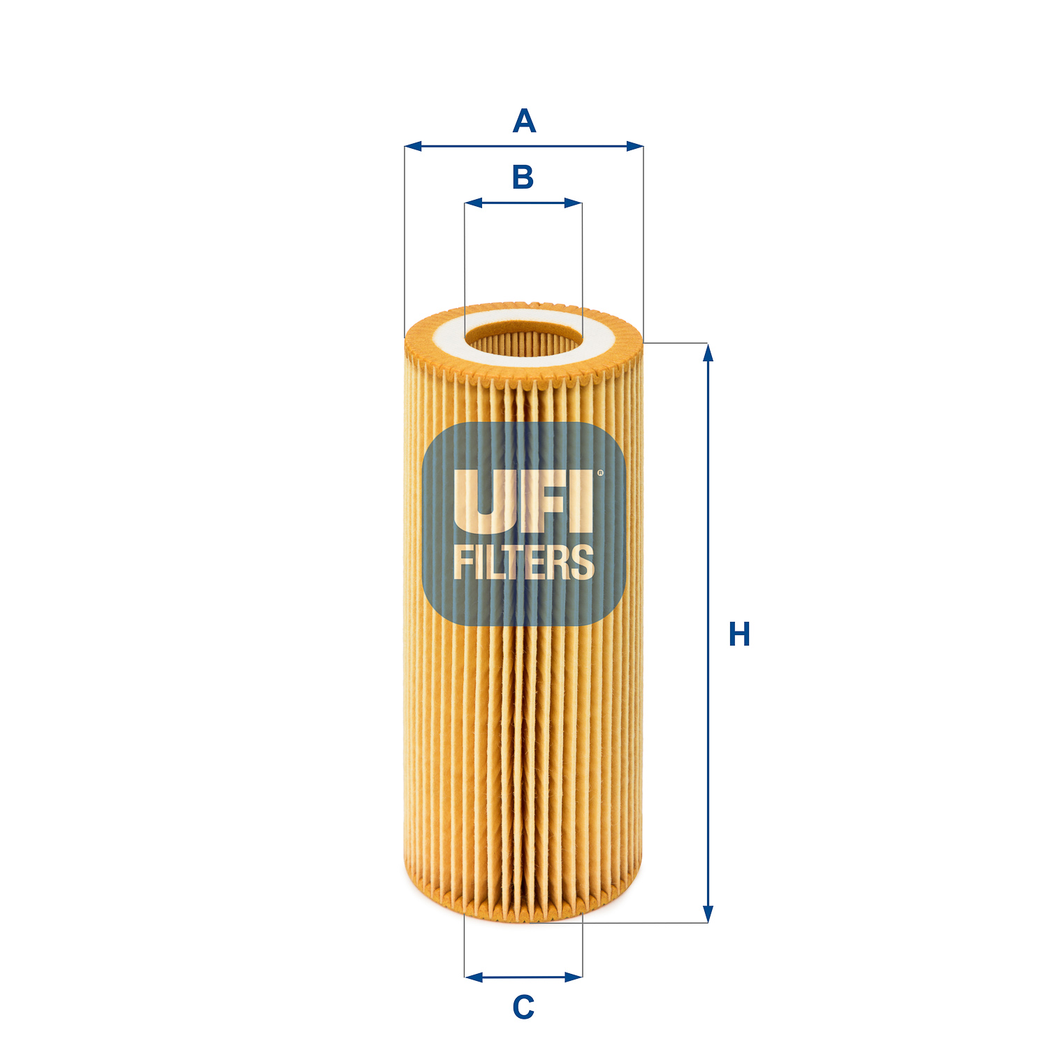 UFI Oliefilter 2504800 Filterindsats height_mm_209|Højde [mm]|153 outer_diameter_mm_497|Yderdiameter [mm]|64 inner_diameter_1_mm_995|Inder diameter 1