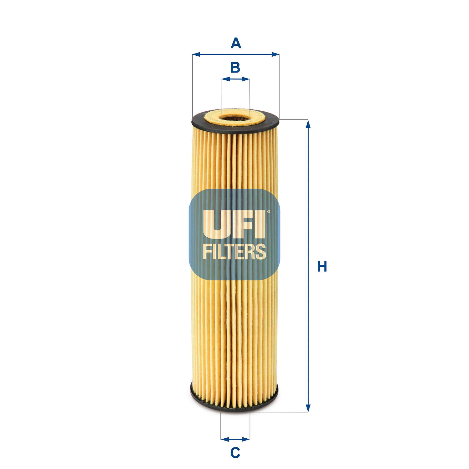 UFI Oliefilter 2505000 Filterindsats height_mm_209|Højde [mm]|154 outer_diameter_mm_497|Yderdiameter [mm]|46 inner_diameter_1_mm_995|Inder diameter 1