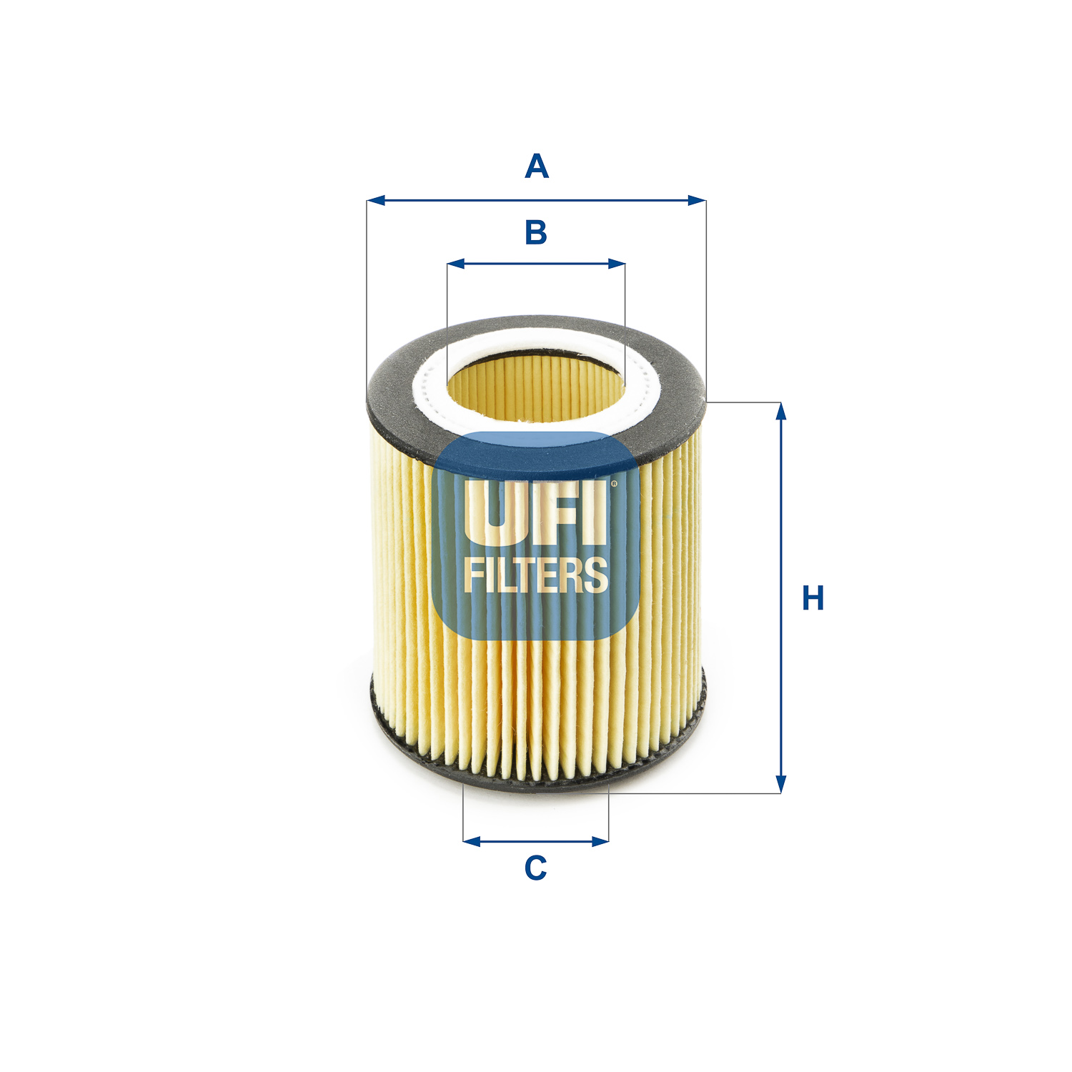 UFI Oliefilter 2505800 Filterindsats height_mm_209|Højde [mm]|79 outer_diameter_mm_497|Yderdiameter [mm]|74 inner_diameter_1_mm_995|Inder diameter 1 [