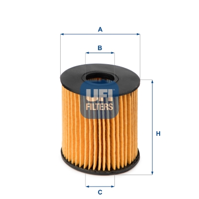 UFI Oliefilter 2506000 Filterindsats height_mm_209|Højde [mm]|69 outer_diameter_mm_497|Yderdiameter [mm]|64 inner_diameter_1_mm_995|Inder diameter 1 [