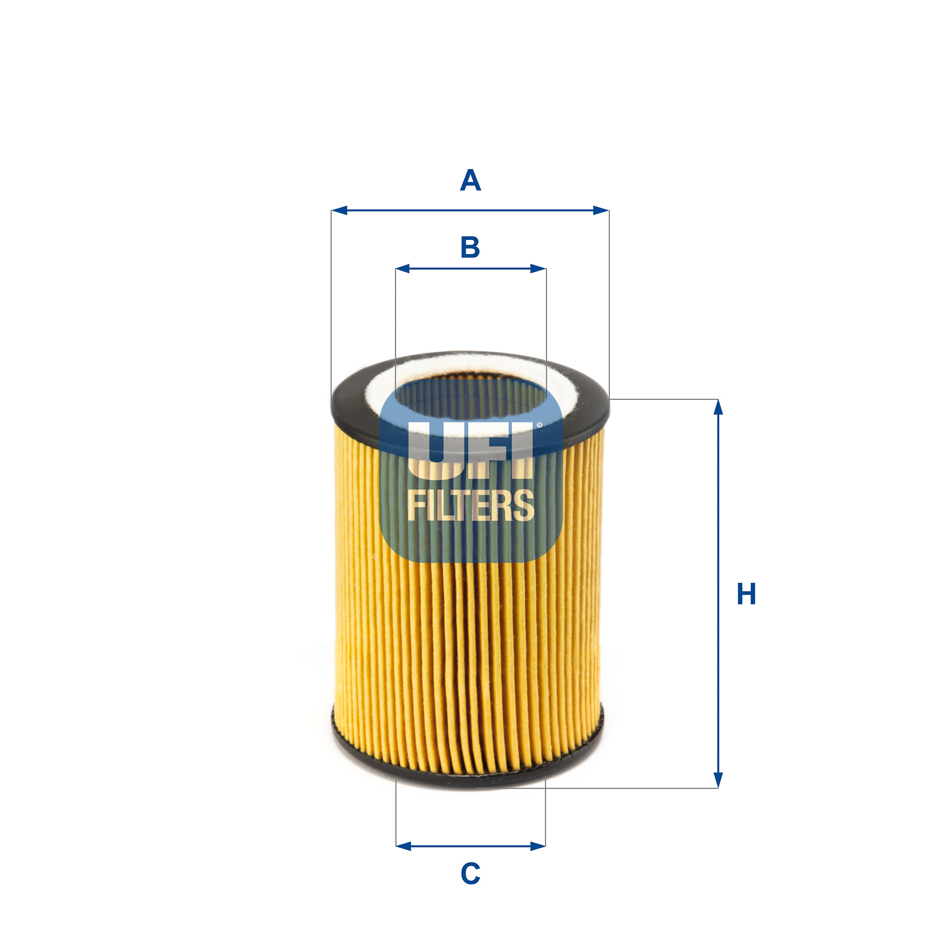 UFI Oliefilter 2507100 Filterindsats height_mm_209|Højde [mm]|88 outer_diameter_mm_497|Yderdiameter [mm]|65 inner_diameter_1_mm_995|Inder diameter 1 [
