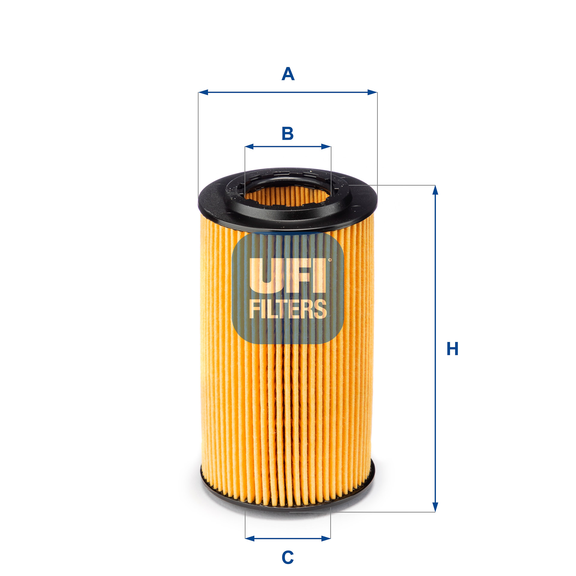 UFI Oliefilter 2507200 Filterindsats height_mm_209|Højde [mm]|115 outer_diameter_mm_497|Yderdiameter [mm]|65 inner_diameter_1_mm_995|Inder diameter 1