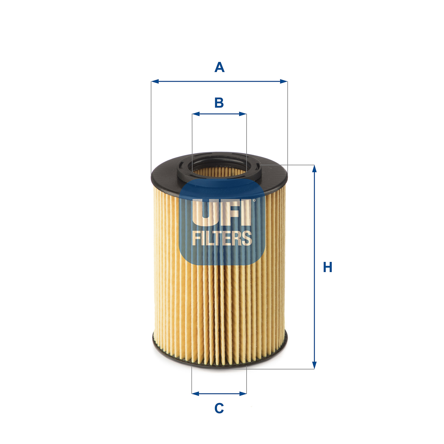 UFI Oliefilter 2507500 Filterindsats height_mm_209|Højde [mm]|110 outer_diameter_mm_497|Yderdiameter [mm]|72 inner_diameter_1_mm_995|Inder diameter 1