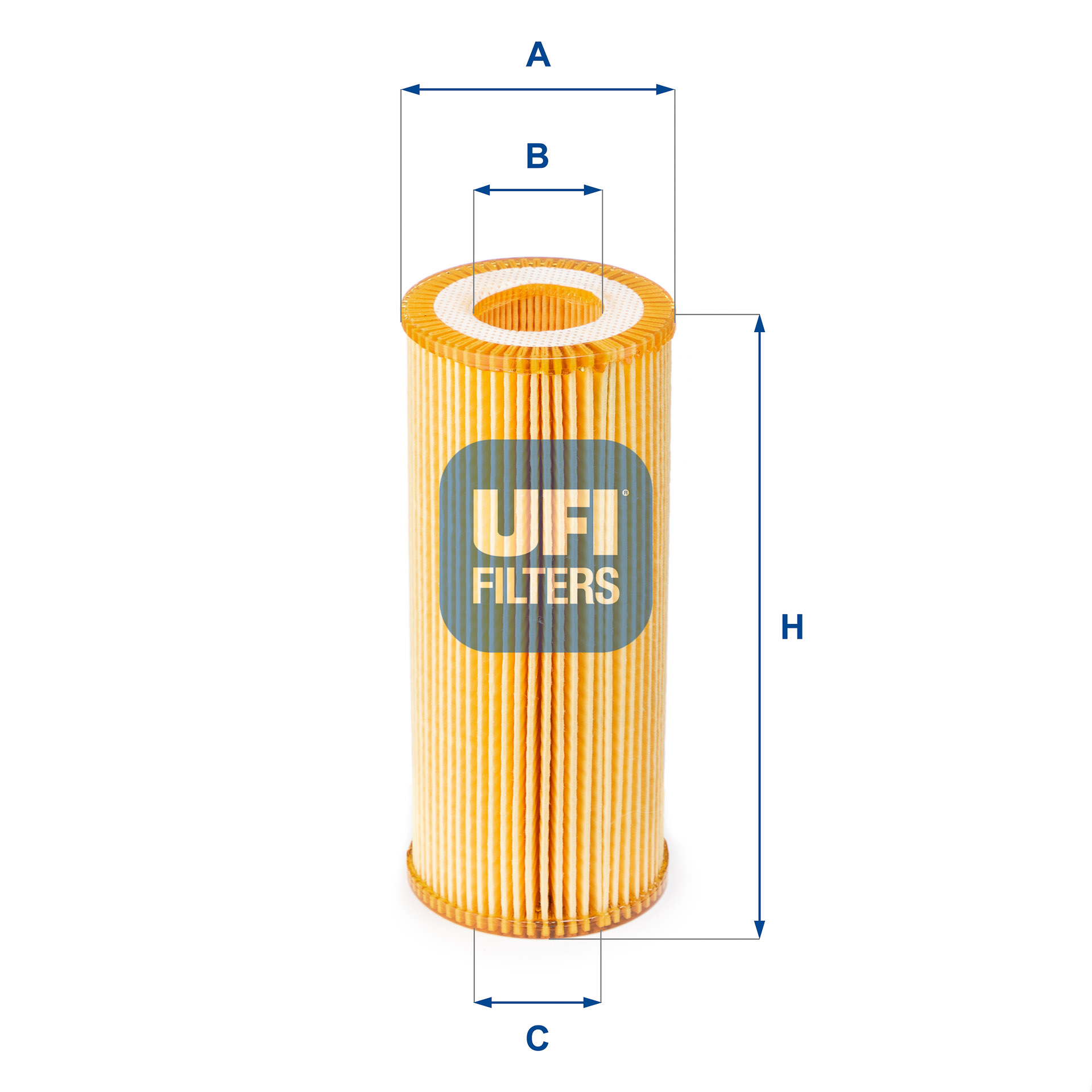 UFI Oliefilter 2508000 Filterindsats height_mm_209|Højde [mm]|155 outer_diameter_mm_497|Yderdiameter [mm]|64 inner_diameter_1_mm_995|Inder diameter 1