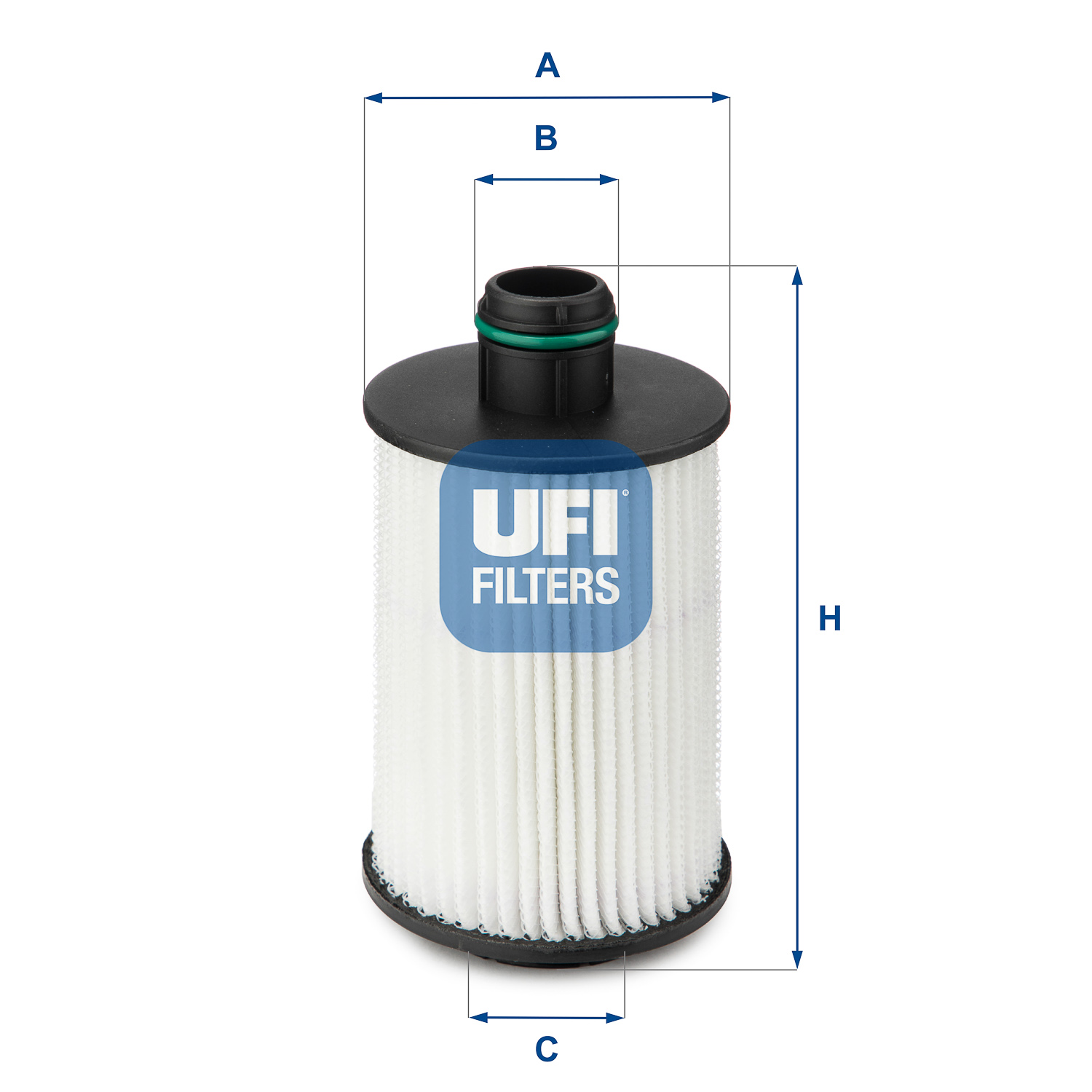 UFI Oliefilter 2508800 Filterindsats height_mm_209|Højde [mm]|126 outer_diameter_mm_497|Yderdiameter [mm]|66 inner_diameter_1_mm_995|Inder diameter 1