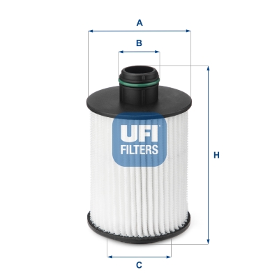 UFI Oliefilter 2509300 Filterindsats height_mm_209|Højde [mm]|105 outer_diameter_mm_497|Yderdiameter [mm]|64 inner_diameter_1_mm_995|Inder diameter 1