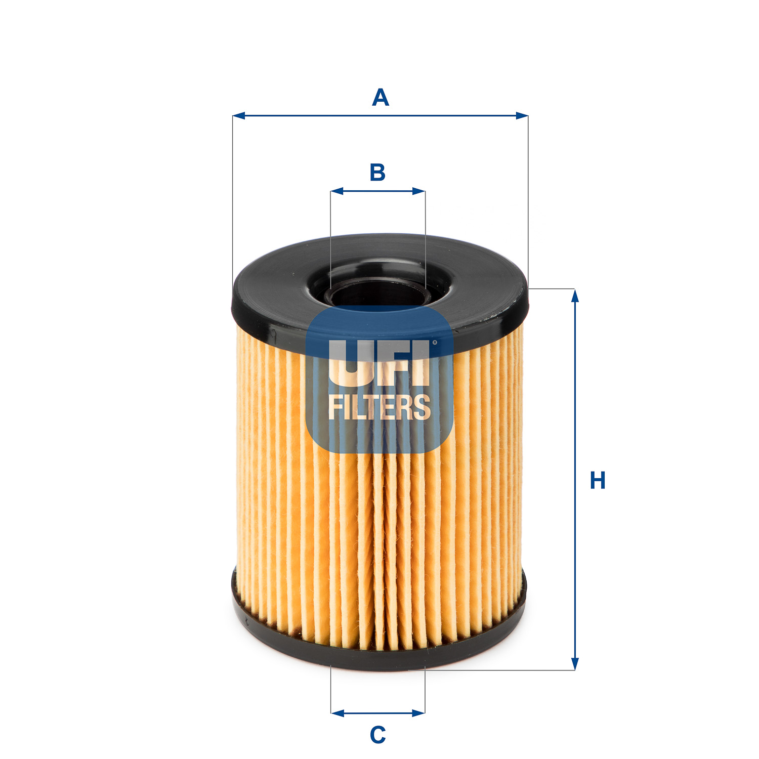 UFI Oliefilter 2511500 Filterindsats height_mm_209|Højde [mm]|76 outer_diameter_mm_497|Yderdiameter [mm]|65 inner_diameter_1_mm_995|Inder diameter 1 [