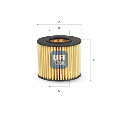 UFI Oliefilter 2511600 Filterindsats height_mm_209|Højde [mm]|57 outer_diameter_mm_497|Yderdiameter [mm]|60 inner_diameter_1_mm_995|Inder diameter 1 [