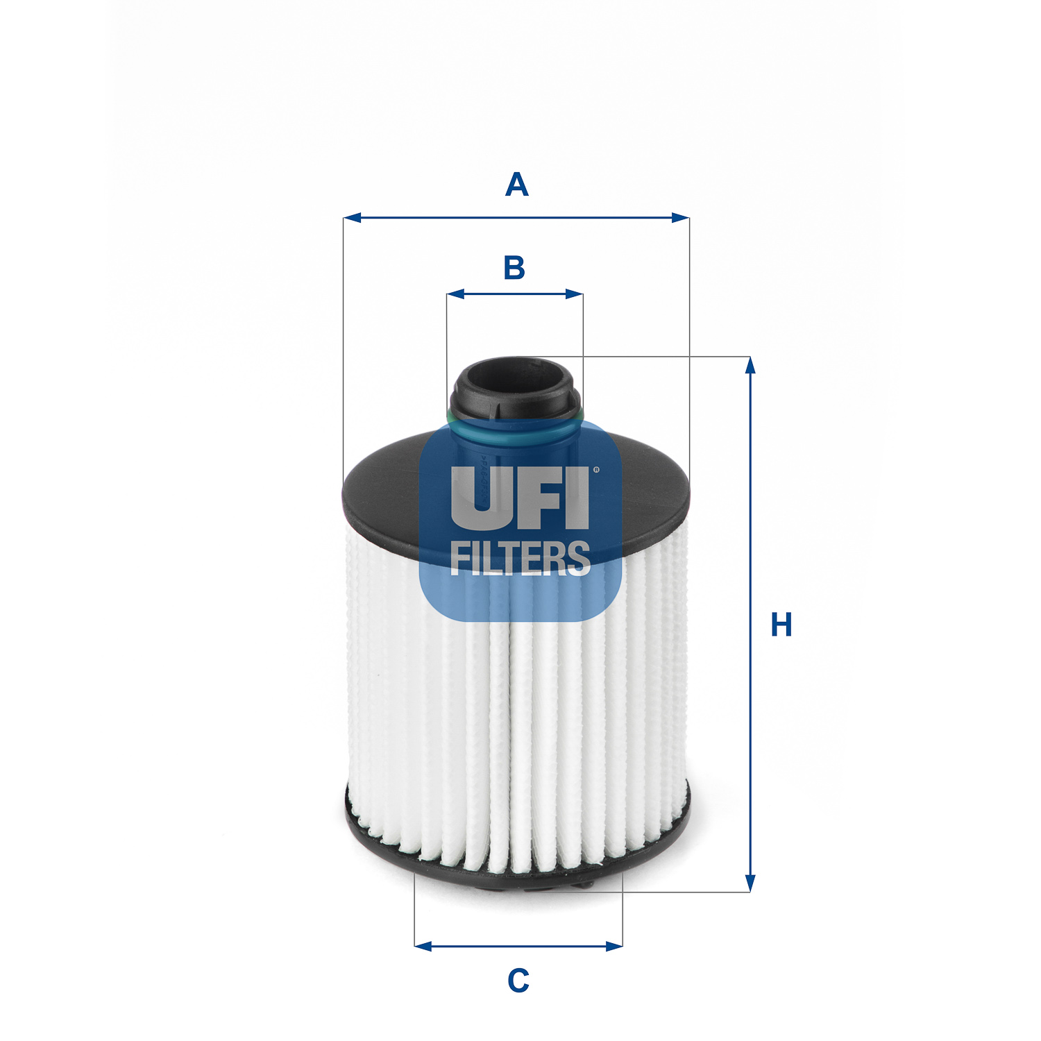 UFI Oliefilter 2513900 Filterindsats height_mm_209|Højde [mm]|97 outer_diameter_mm_497|Yderdiameter [mm]|66 inner_diameter_1_mm_995|Inder diameter 1 [