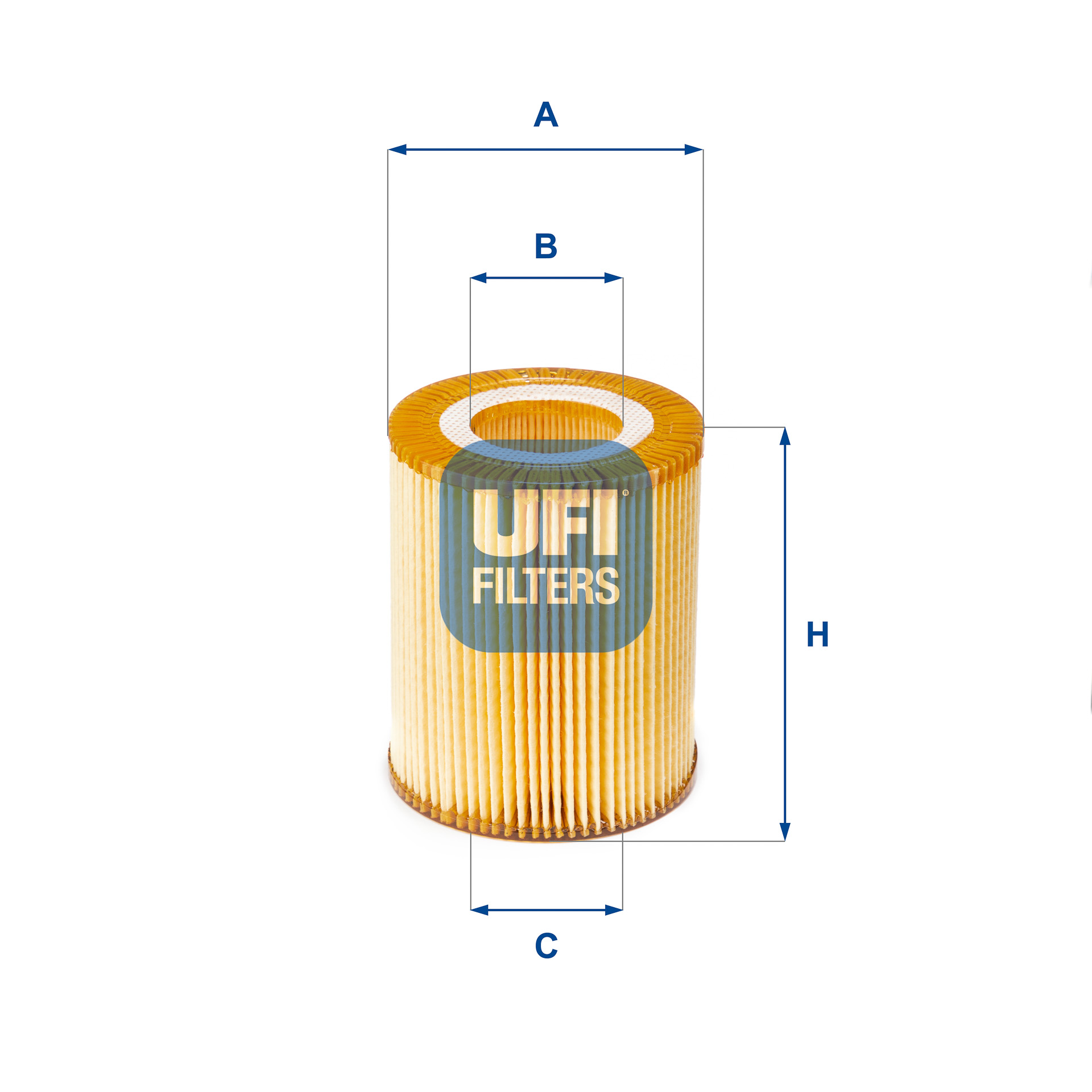 UFI Oliefilter 2515200 Filterindsats height_mm_209|Højde [mm]|95 outer_diameter_mm_497|Yderdiameter [mm]|79 inner_diameter_1_mm_995|Inder diameter 1 [