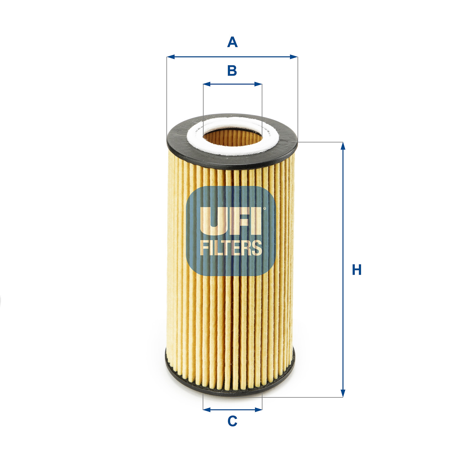 UFI Oliefilter 2515400 Filterindsats height_mm_209|Højde [mm]|125 outer_diameter_mm_497|Yderdiameter [mm]|64 inner_diameter_1_mm_995|Inder diameter 1
