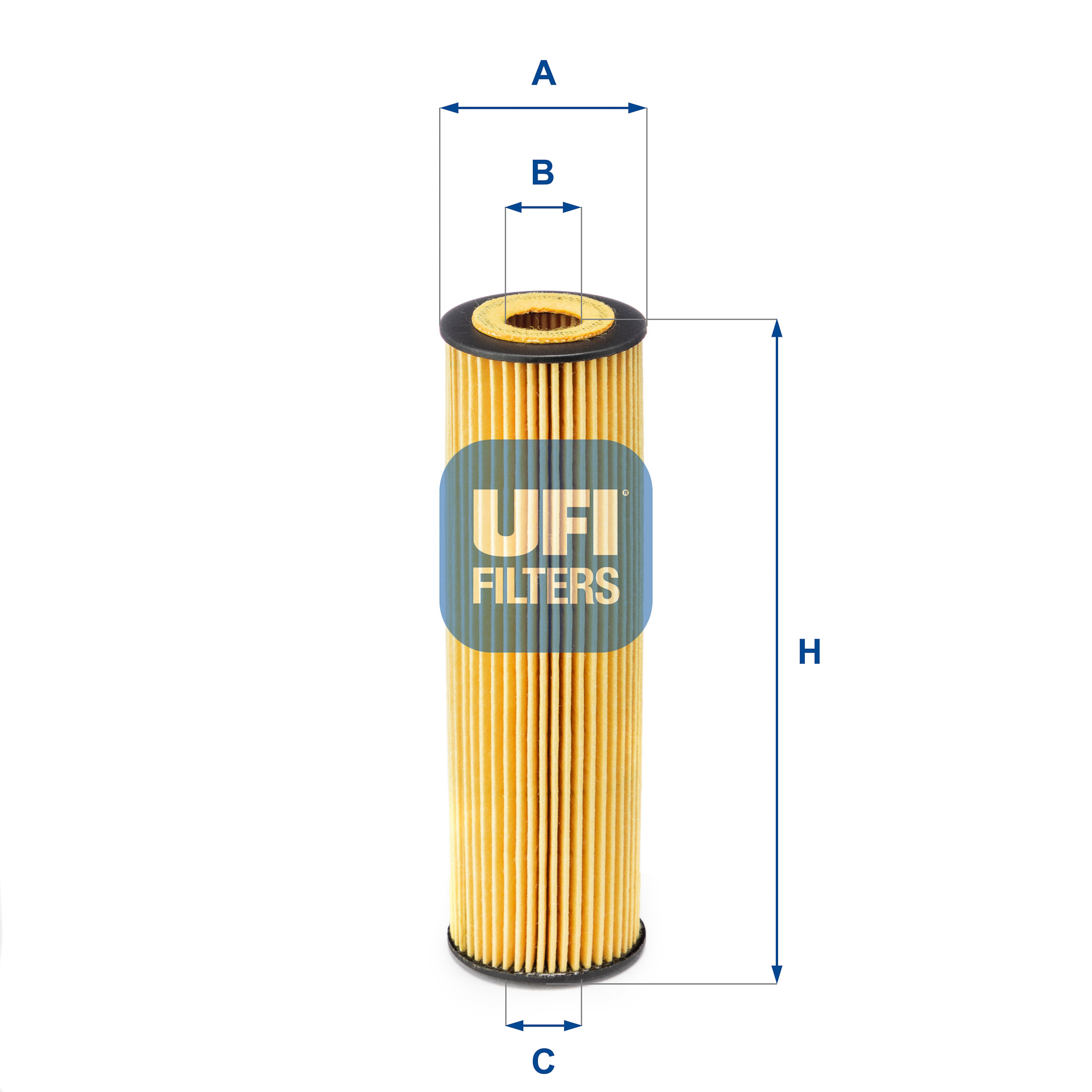 UFI Oliefilter 2515500 Filterindsats height_mm_209|Højde [mm]|154 outer_diameter_mm_497|Yderdiameter [mm]|46 inner_diameter_1_mm_995|Inder diameter 1