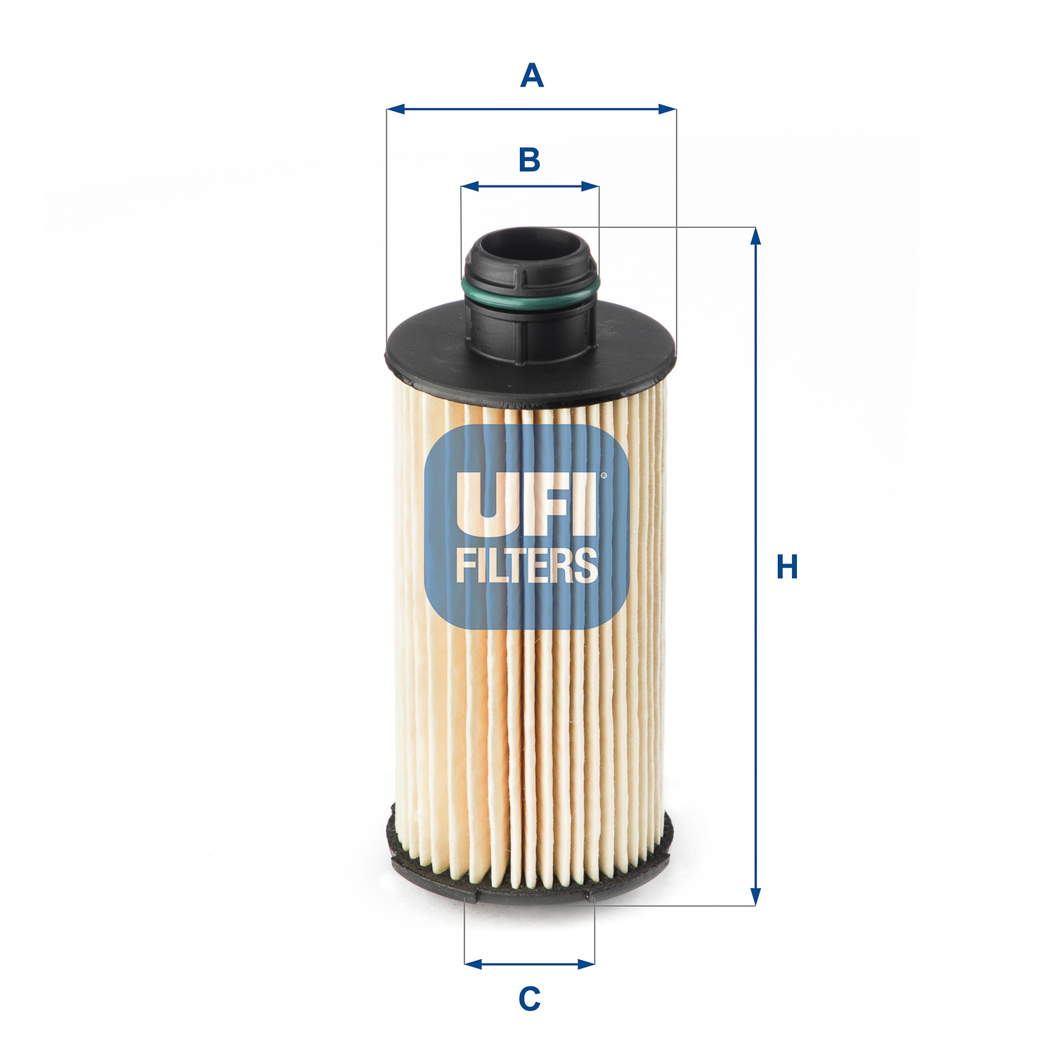 UFI Oliefilter 2516000 Filterindsats height_mm_209|Højde [mm]|130 outer_diameter_mm_497|Yderdiameter [mm]|57 outer_diameter_1_mm_978|Yderdiameter 1 [m