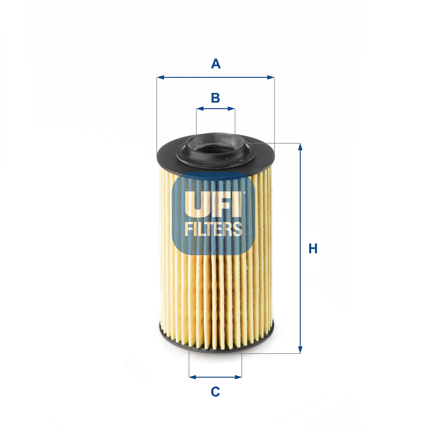 UFI Oliefilter 2516300 Filterindsats height_mm_209|Højde [mm]|97 outer_diameter_mm_497|Yderdiameter [mm]|54 inner_diameter_1_mm_995|Inder diameter 1 [