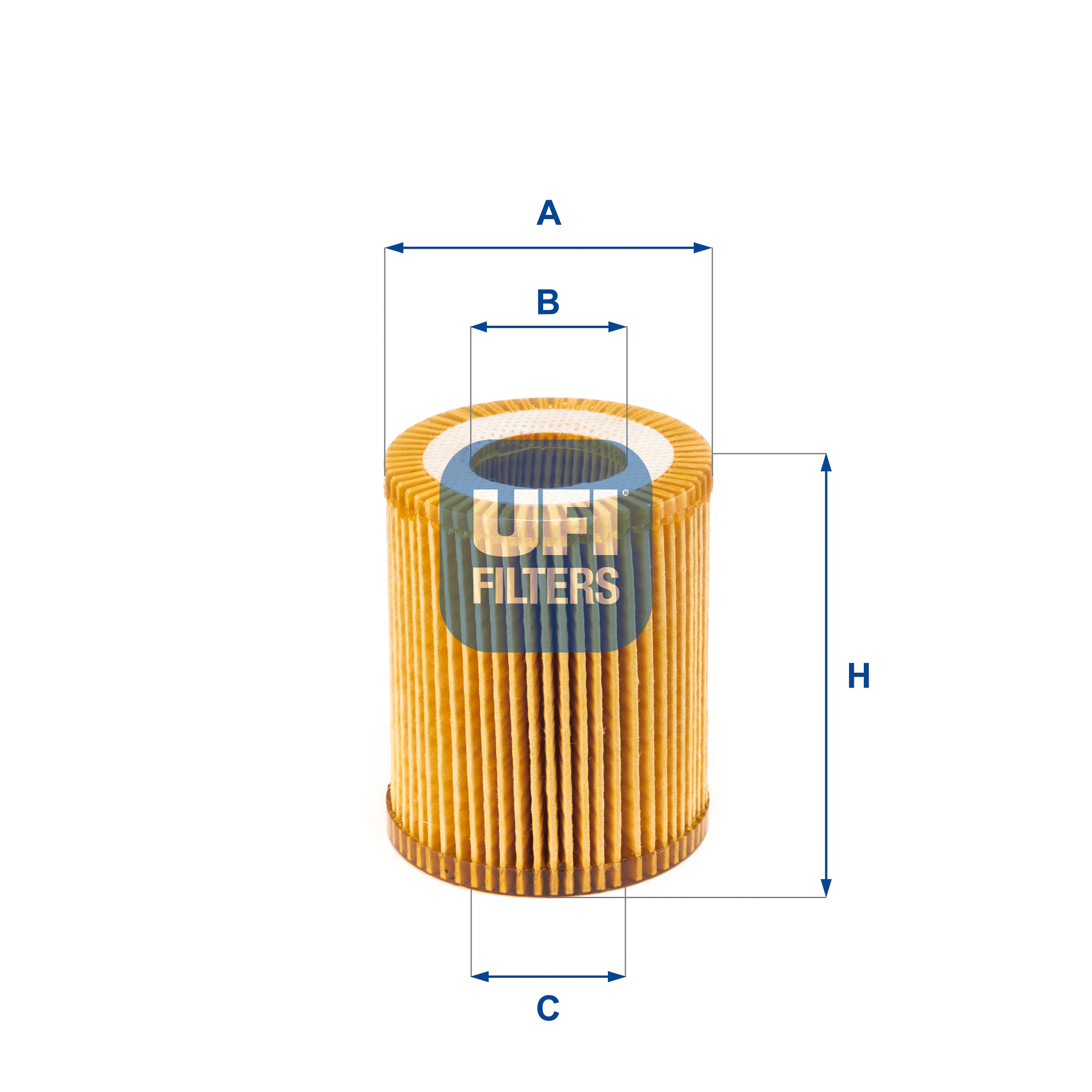 UFI Oliefilter 2516400 Filterindsats height_mm_209|Højde [mm]|82 outer_diameter_mm_497|Yderdiameter [mm]|64 inner_diameter_1_mm_995|Inder diameter 1 [