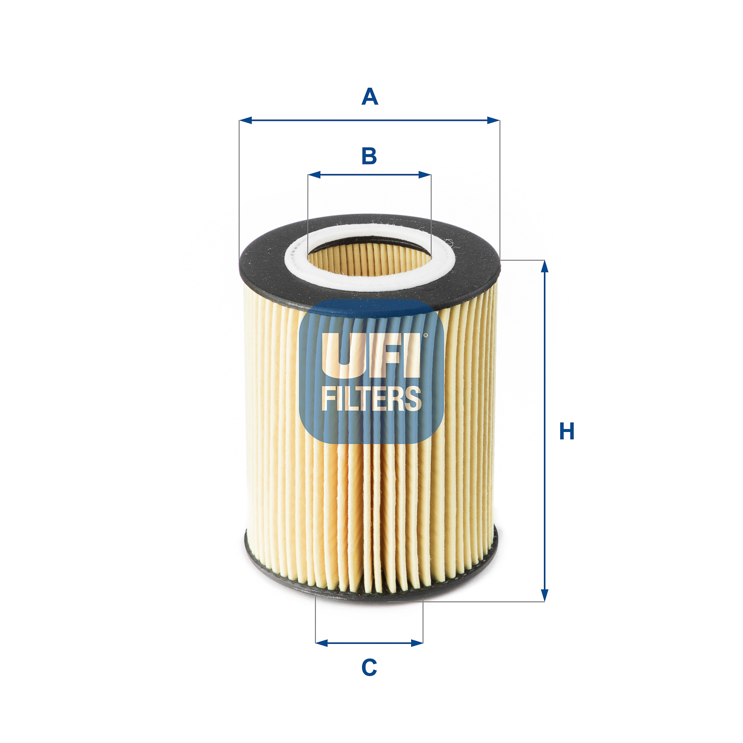 UFI Oliefilter 2517700 Filterindsats height_mm_209|Højde [mm]|104 outer_diameter_mm_497|Yderdiameter [mm]|83 inner_diameter_1_mm_995|Inder diameter 1