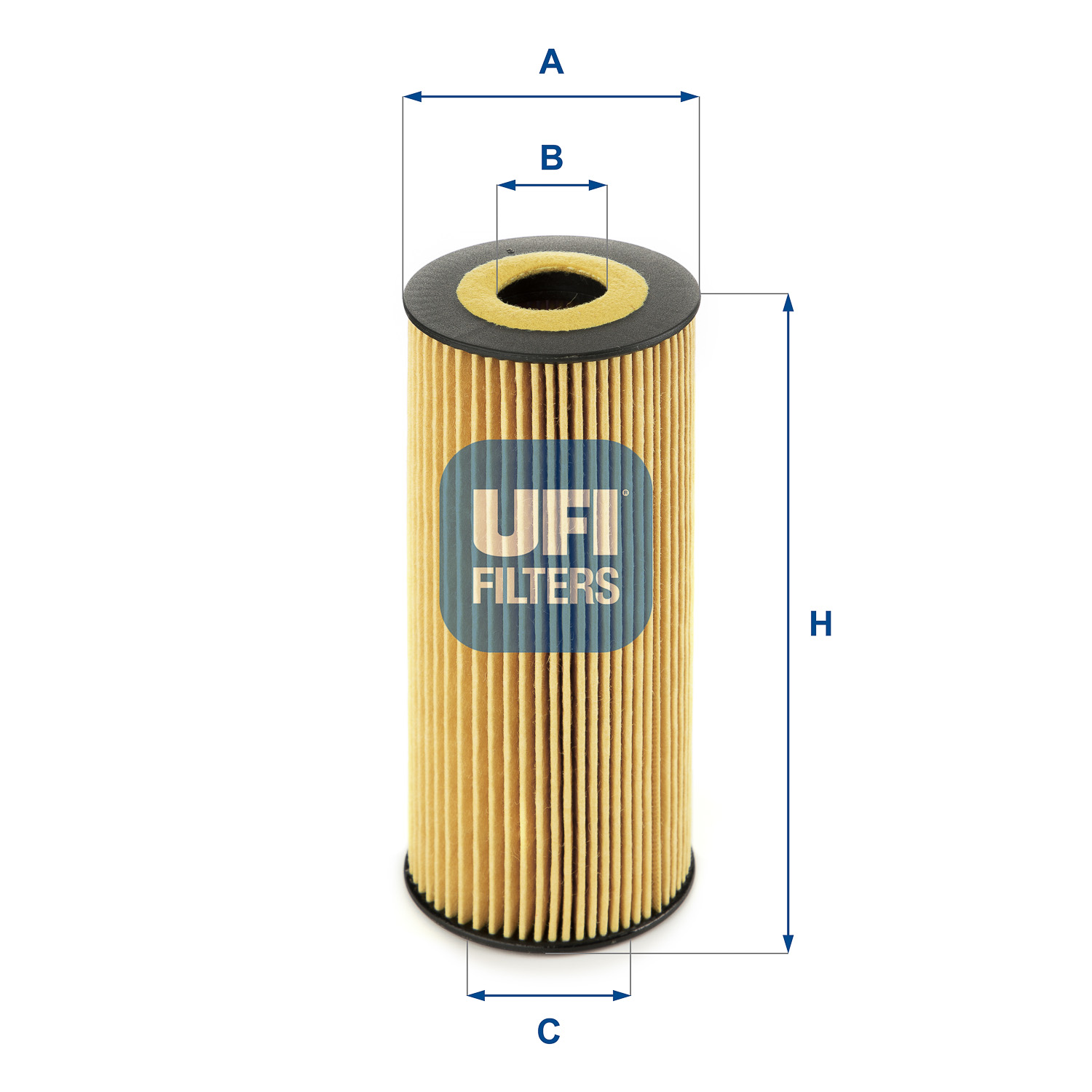 UFI Oliefilter 2519800 Filterindsats height_mm_209|Højde [mm]|140 outer_diameter_mm_497|Yderdiameter [mm]|66 inner_diameter_1_mm_995|Inder diameter 1