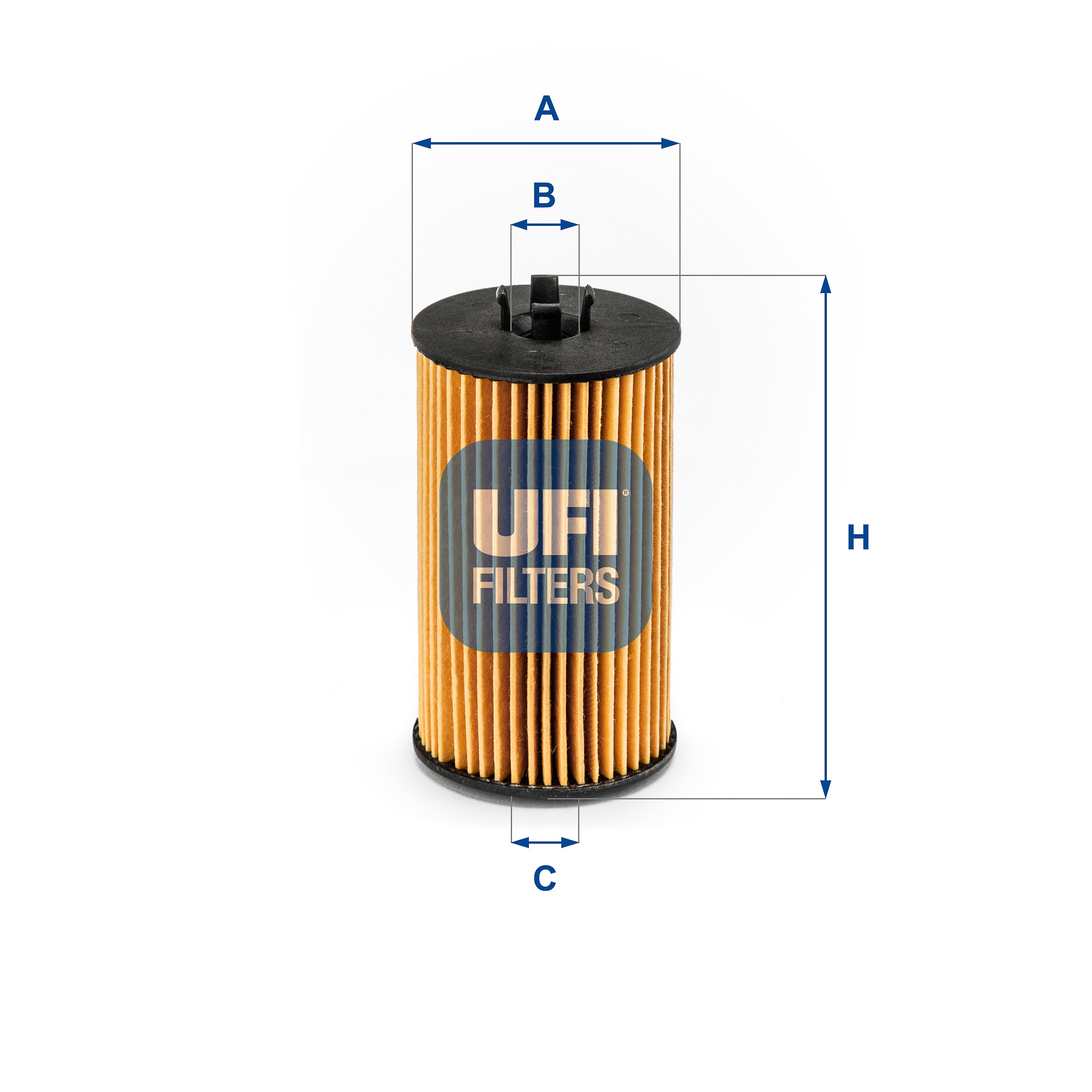 UFI Oliefilter 2522500 Filterindsats height_mm_209|Højde [mm]|106 outer_diameter_mm_497|Yderdiameter [mm]|57 outer_diameter_1_mm_978|Yderdiameter 1 [m