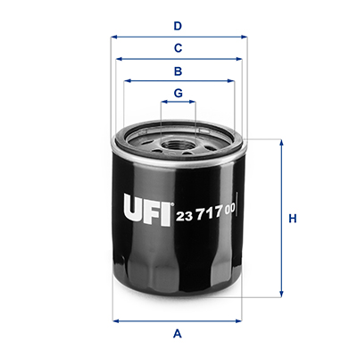 UFI Oliefilter 2371700 Påskruet 89mm for VAG