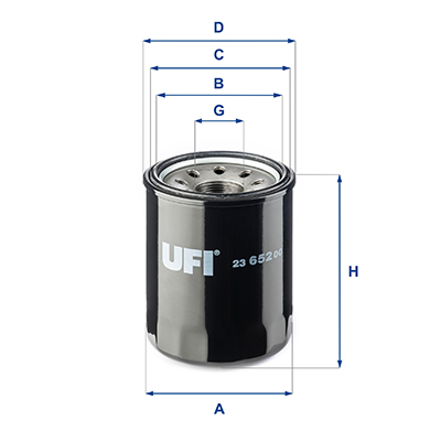 UFI Oliefilter 2365200 Påskruet 100mm for GENERAL MOTORS ISUZU AMC