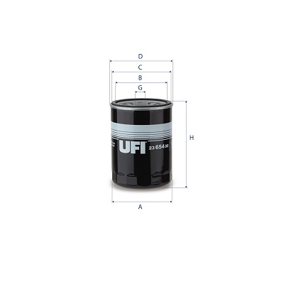 UFI Oliefilter 2365400 Påskruet 152mm for KIA AMC