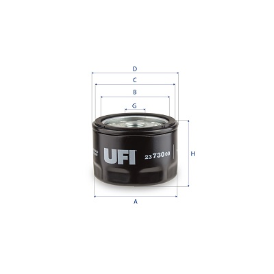 UFI Oliefilter 2373000 Påskruet 63mm for FORD
