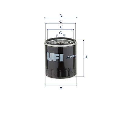 UFI Oliefilter 2375200 Påskruet 94mm for PEUGEOT AMC TOYOTA