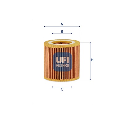 UFI Oliefilter 2523200 Filterindsats height_mm_209|Højde [mm]|79 outer_diameter_mm_497|Yderdiameter [mm]|74 inner_diameter_1_mm_995|Inder diameter 1 [