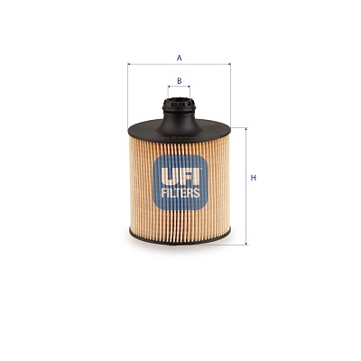 UFI Oliefilter 2528400 Filterindsats height_mm_209|Højde [mm]|116 outer_diameter_mm_497|Yderdiameter [mm]|83 inner_diameter_1_mm_995|Inder diameter 1